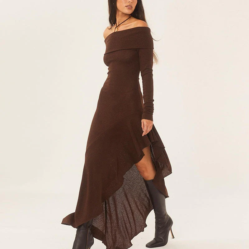 temperament-off-shoulder-long-sleeve-irregular-hem-stretch-maxi-dress-836