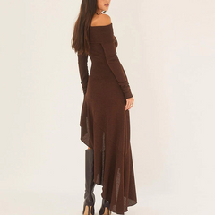 temperament-off-shoulder-long-sleeve-irregular-hem-stretch-maxi-dress-836