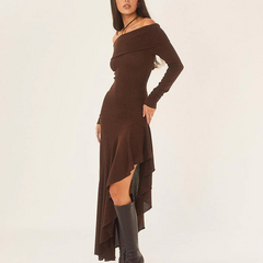 temperament-off-shoulder-long-sleeve-irregular-hem-stretch-maxi-dress-836