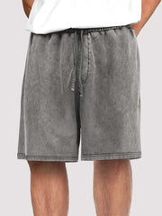 men-s-vintage-distressed-drawstring-stylish-washed-casual-textured-shorts-with-side-pockets-413