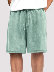 men-s-vintage-distressed-drawstring-stylish-washed-casual-textured-shorts-with-side-pockets-413